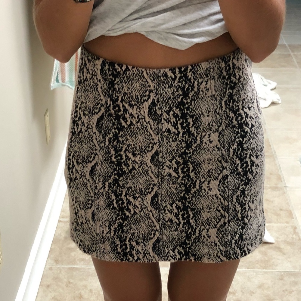 Free People snake patterned skirt